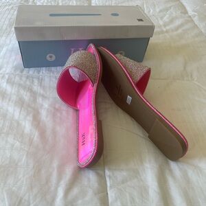 Pink Sparkling Flip flops